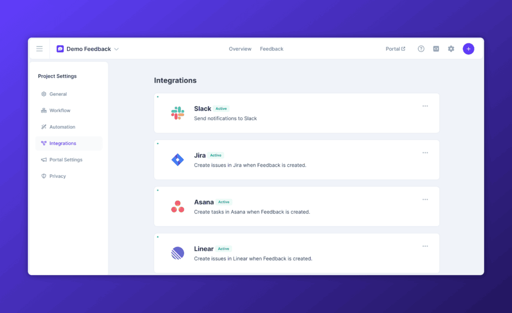 userback integrations