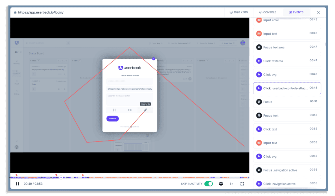 Userback Session Replay