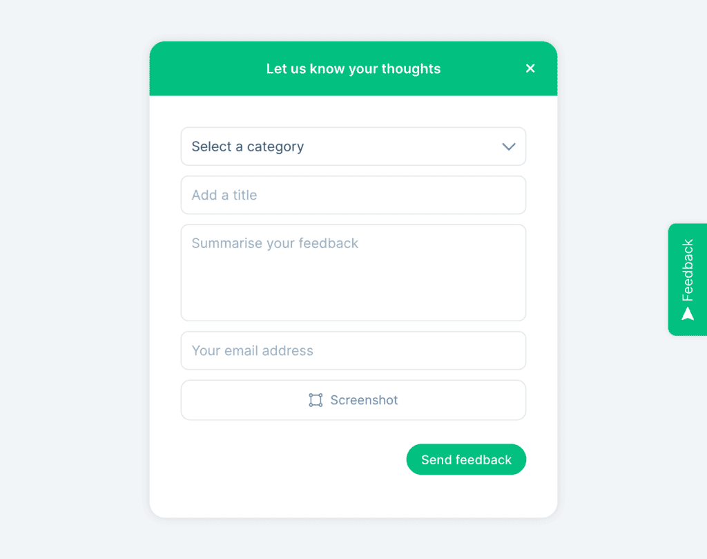 Visual Feedback Form Template