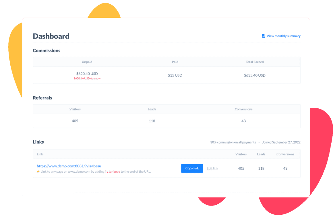 Userback affilate program