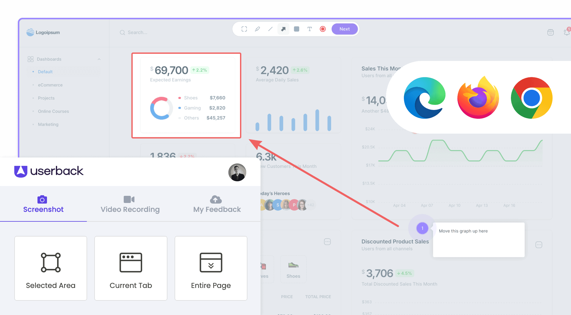 Bug tracking browser extension