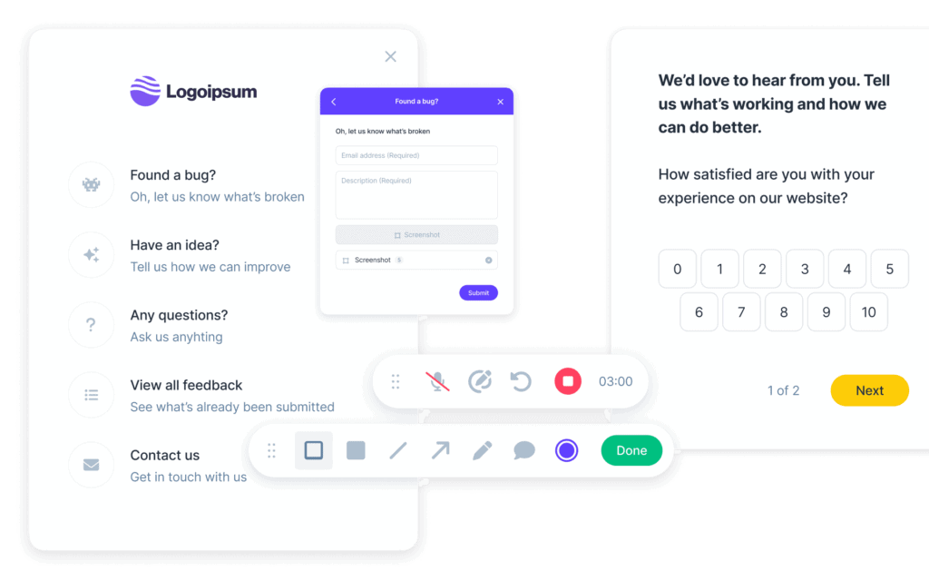 SaaS product feedback tool hero