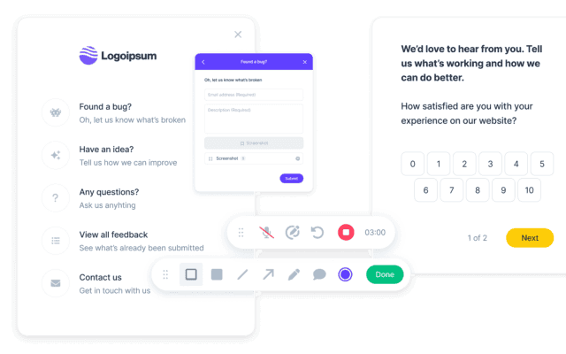 SaaS product feedback tool hero