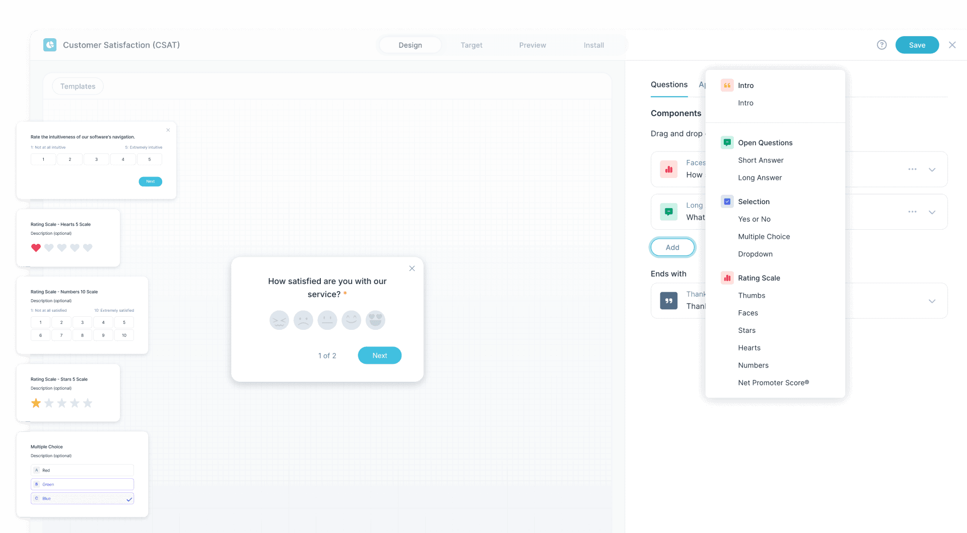 Understand user sentiment design surveys
