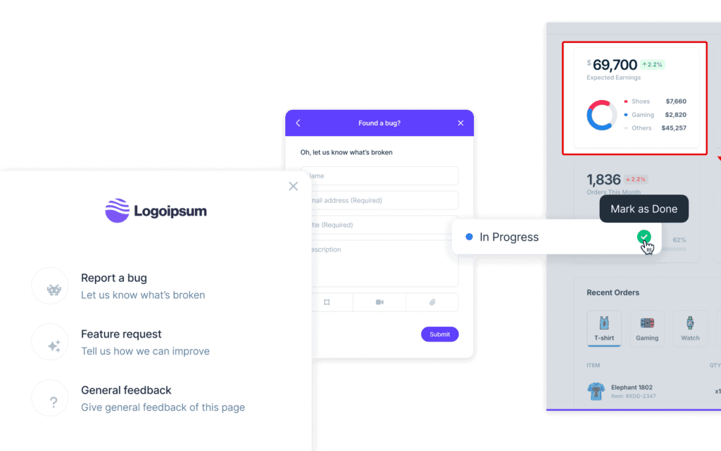 User feedback management hero