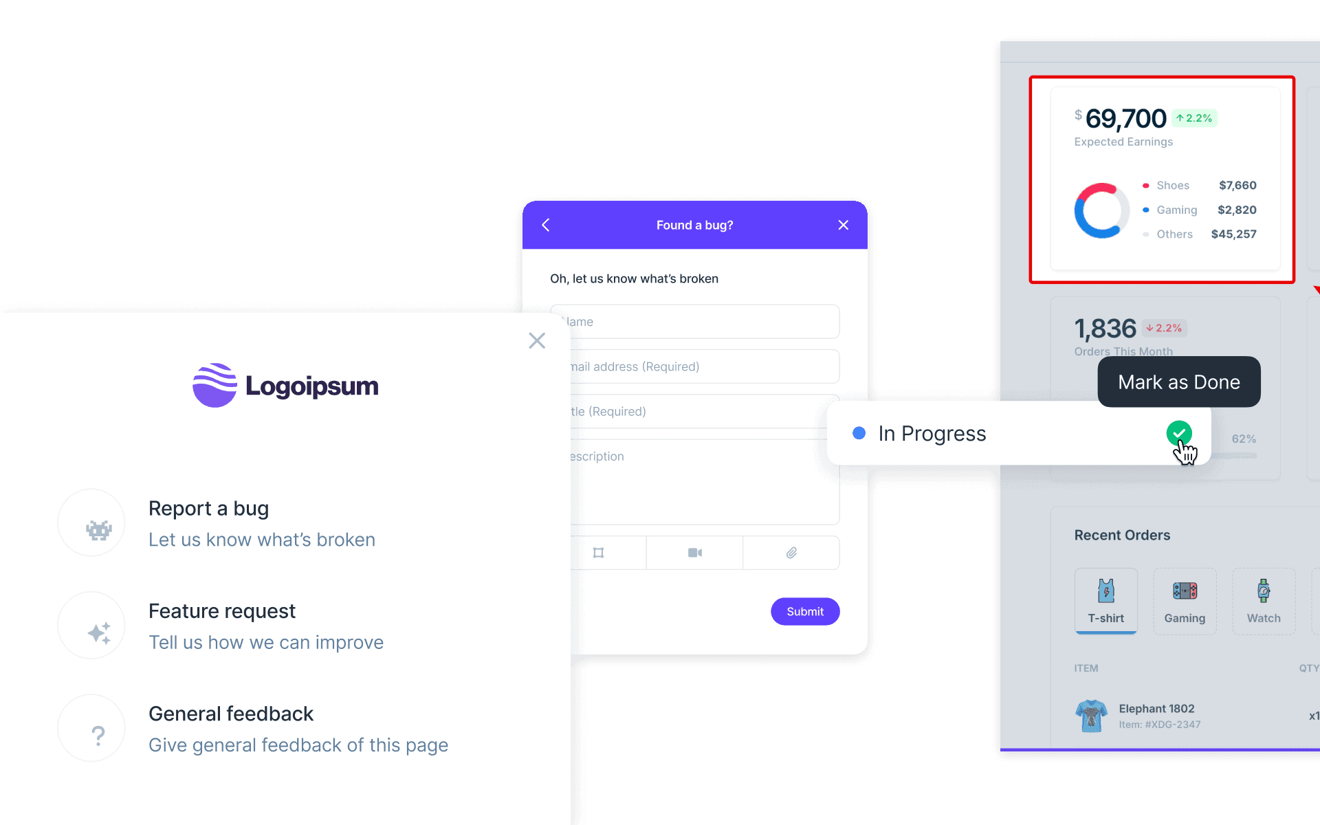 User feedback management hero