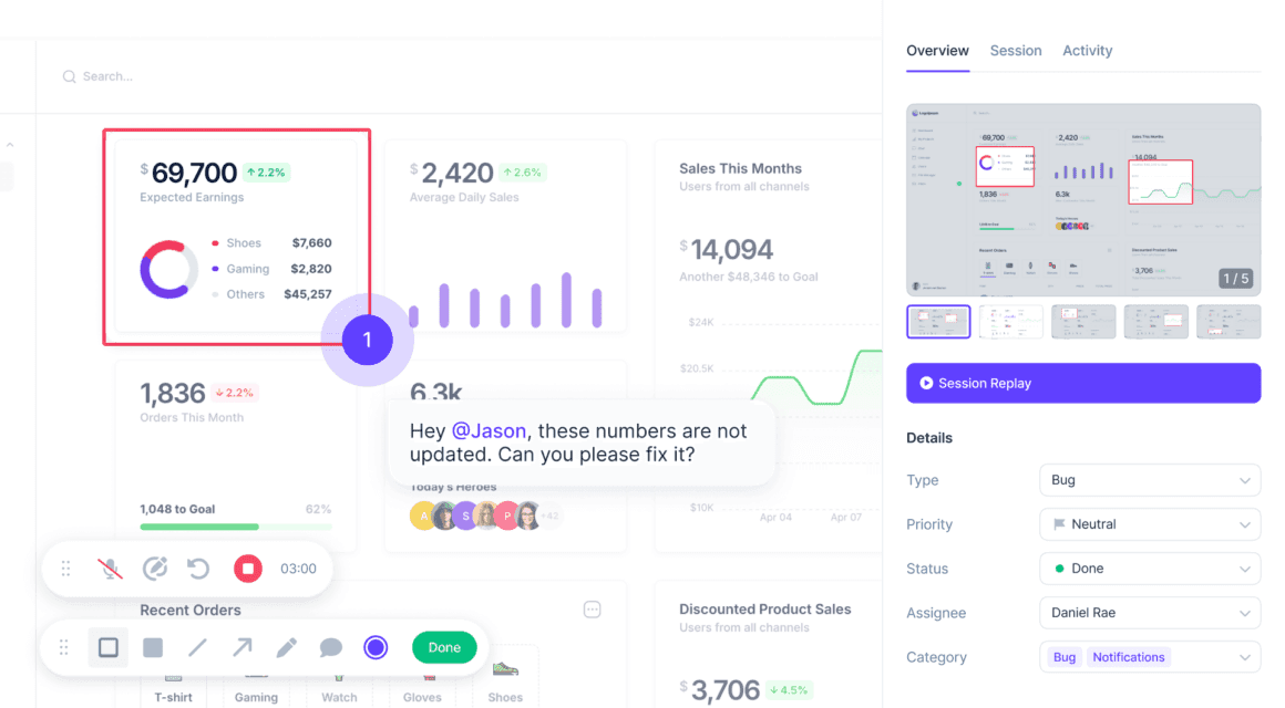 Userback feedback widget capture