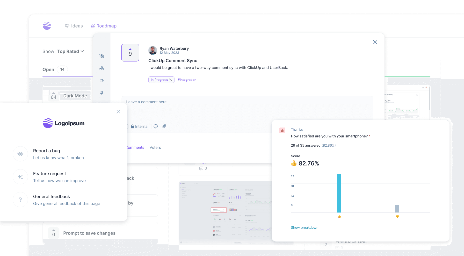 Userback roadmap collect ideas