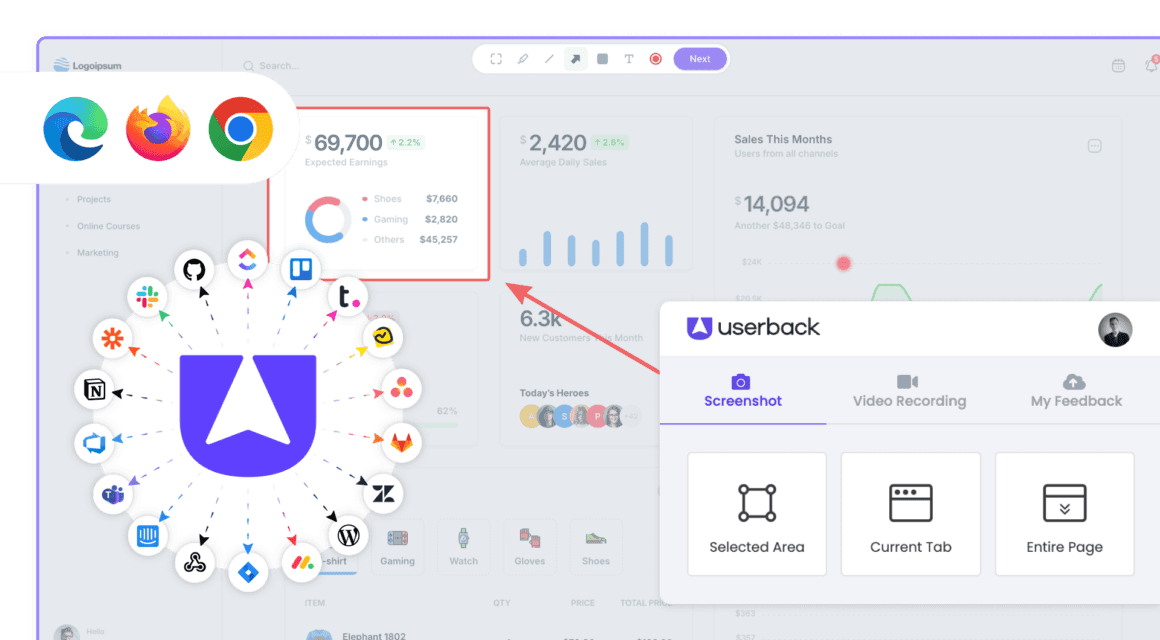 Userback video recording no code solution
