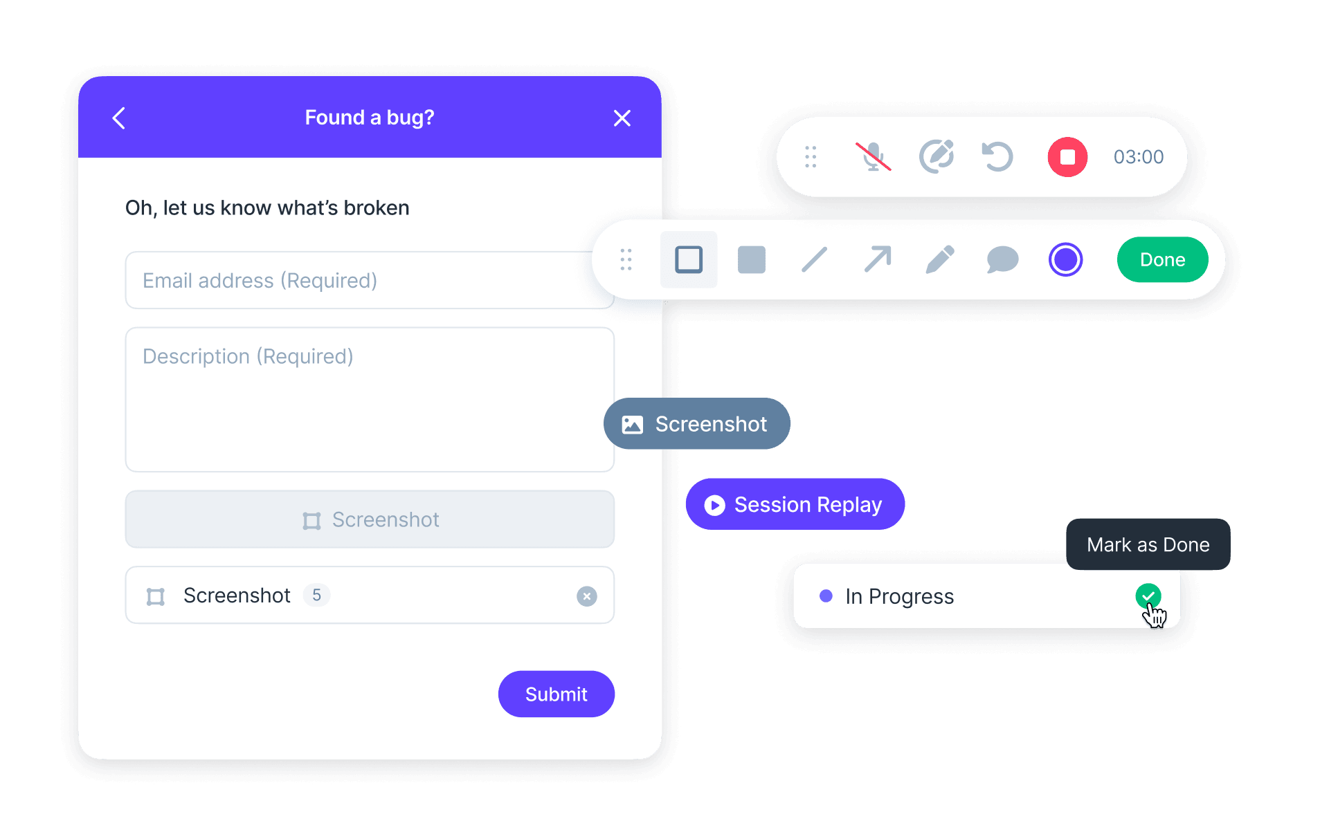 Website feedback tool hero