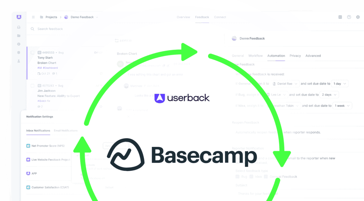 Userback Basecamp Integration